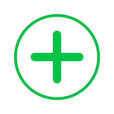 minimalist vektör illüstrasyonu, artı simge