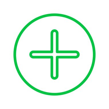 minimalist vektör illüstrasyonu, artı simge