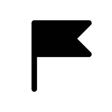 minimalist vektör illüstrasyonu, bayrak simgesi