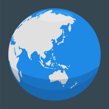 Dünya haritası simgesi. vektör illüstrasyonu