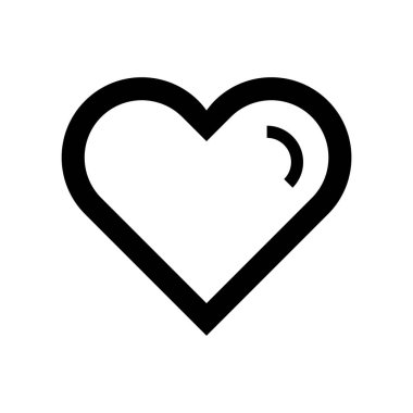 Kalp ikonu vektör illüstrasyonu