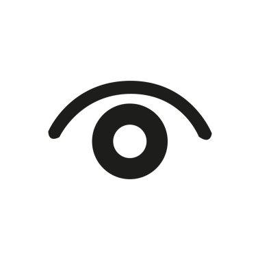 Göz simgesi, düz vektör çizimi tasarımı