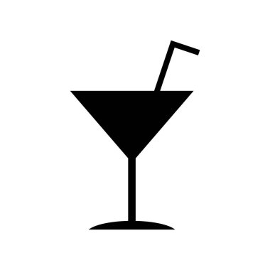 Kokteyl ikonu. düz dizayn biçimi 10