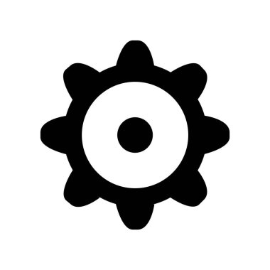 Ek dişli simgesi, vektör illüstrasyonlu ayar simgesi.