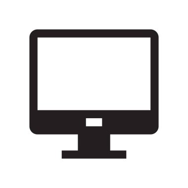bilgisayar monitörü ikon vektör illüstrasyonu