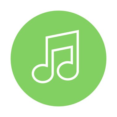müzik notası ikon vektör illüstrasyonu