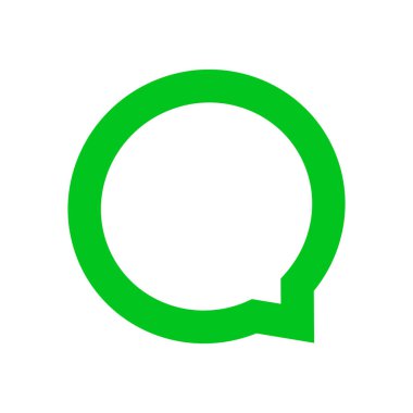 konuşma balonu simgesinin, vektör çizim. Düz tasarım stili