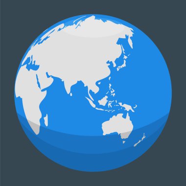 Dünya haritası simgesi. vektör illüstrasyonu