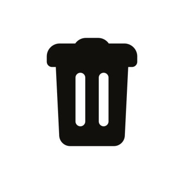 Çöp kutusunun vektör illüstrasyon simgesi 