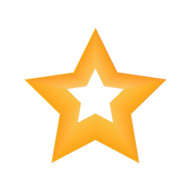 Bir yıldızın vektör illüstrasyon simgesi