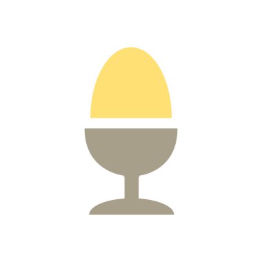 İzole edilmiş tek yumurta simgesinin vektör çizimi