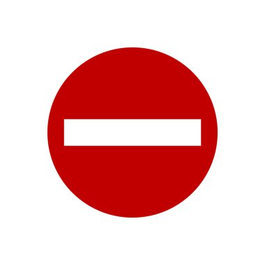 minimalist vektör illüstrasyonu, dur işareti simgesi