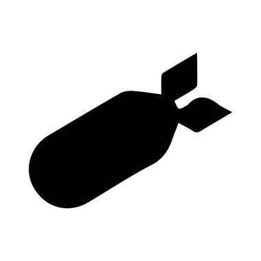 minimalist vektör illüstrasyonu, bomba simgesi