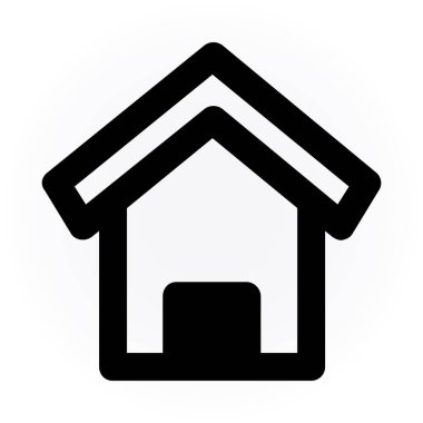 Ev. Web simgesi basit illüstrasyon