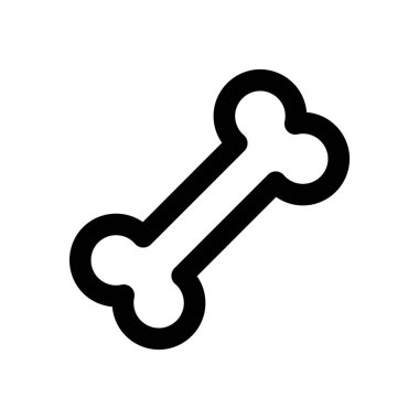 minimalist vektör çizimi, kemik simgesi