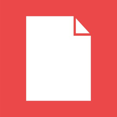 minimalist vektör illüstrasyonu, kağıt simgesi