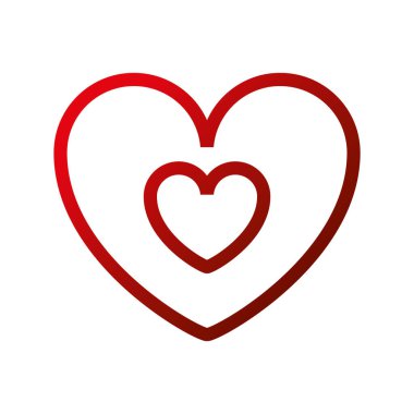 Arka planda kalp ikonu var. Aşk logosu kalp çizimi.