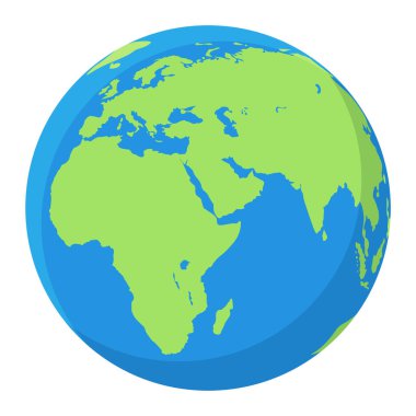 Dünya haritası simgesi. vektör illüstrasyonu