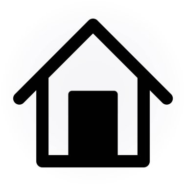 Ev. Web simgesi basit illüstrasyon