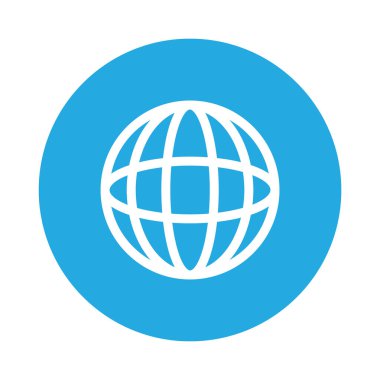 Dünya ağının vektör illüstrasyon simgesi 