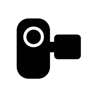 Kamera simgesi beyaz arkaplanda izole edildi