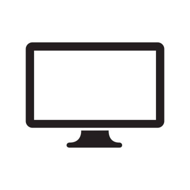 bilgisayar monitörü ikon vektör illüstrasyonu
