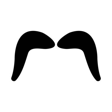minimalist vektör illüstrasyonu, bıyık simgesi