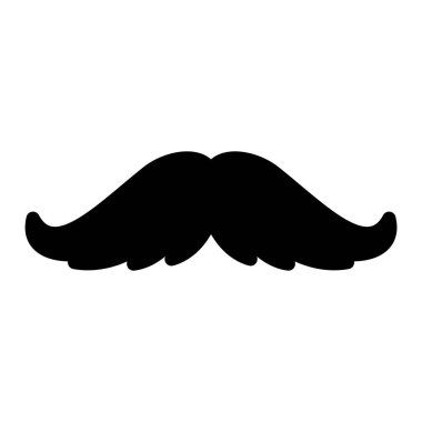 minimalist vektör illüstrasyonu, bıyık simgesi