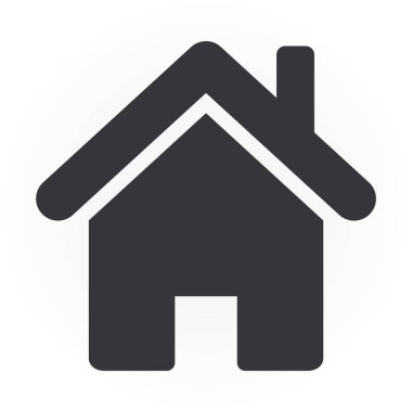 Beyaz arkaplanda izole edilmiş evin vektör simgesi