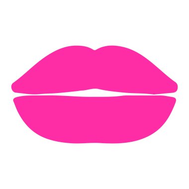 minimalist vektör illüstrasyonu, dudak simgesi