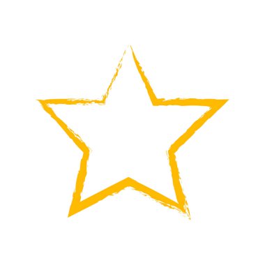 Beyaz arka planda yalıtılmış yıldız vektör simgesi