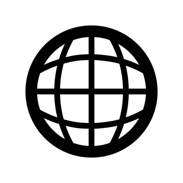 Illustration Vectorielle Minimaliste Icône Globe — Image vectorielle