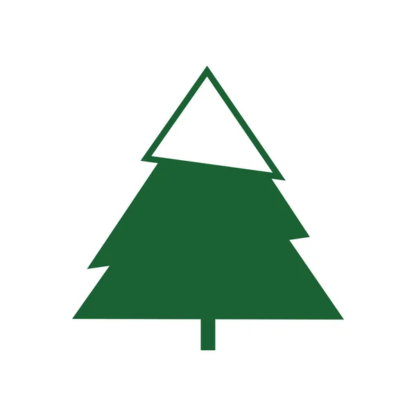 Weihnachtsbaum Symbol Flache Vektor Illustration Design — Stockvektor