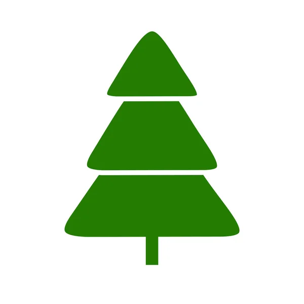 Christmas Tree Icon Flat Vector Illustration Design — Stock vektor