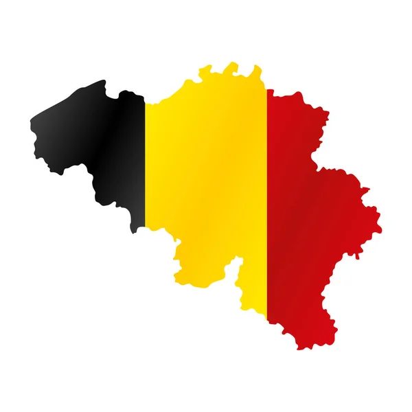 Belgium Térképe Vektor Illusztráció — Stock Vector