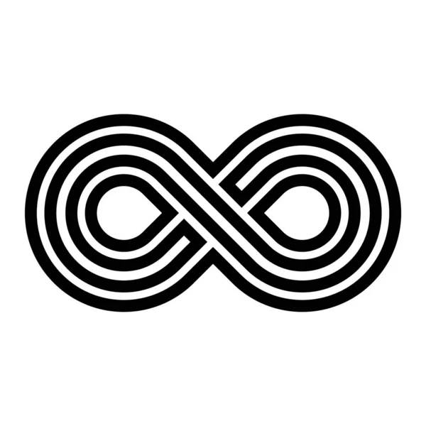 Nieskończoność Wektor Ikona Logo Wzór Projektu — Wektor stockowy