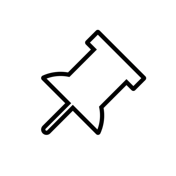 Ilustración Vectorial Minimalista Pin Icono — Vector de stock