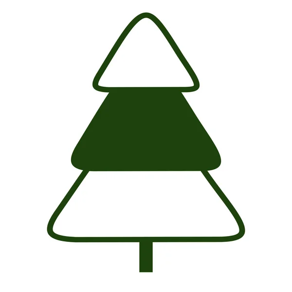 Christmas Tree Icon Flat Vector Illustration Design — Stock vektor