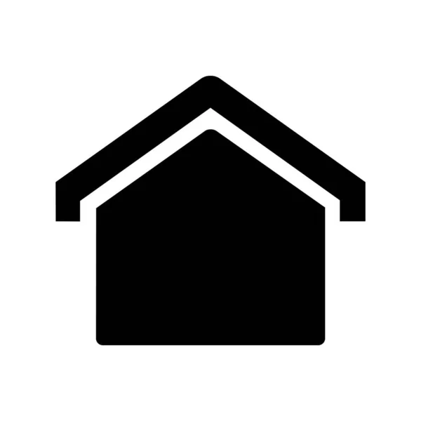 Vector Icon House Isolated White Background —  Vetores de Stock