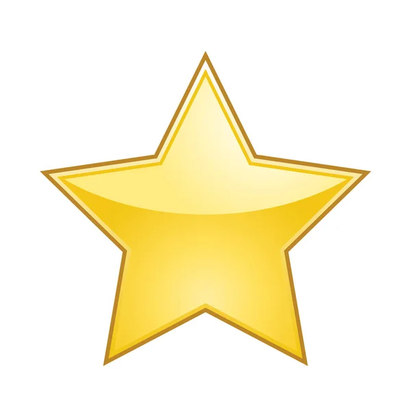 Star Icon Flat Illustration Golden Stars Vector Icons Isolated White — Stockvektor
