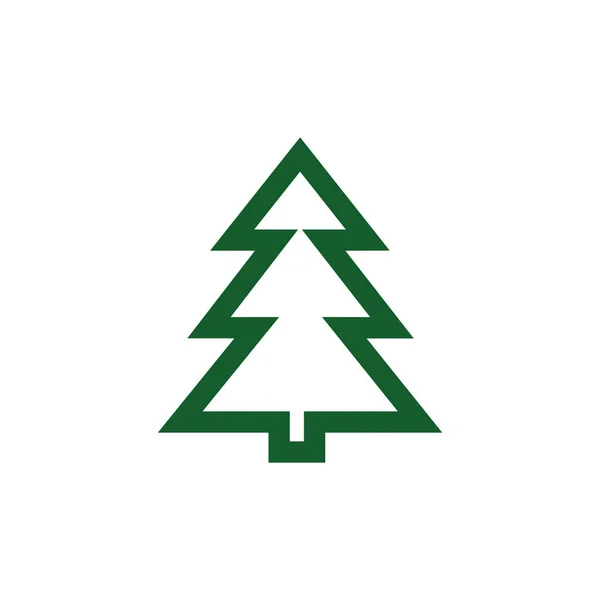 Christmas Tree Icon Flat Vector Illustration Design —  Vetores de Stock
