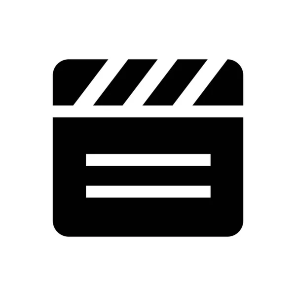 Clapperboard Icono Vector Ilustración — Archivo Imágenes Vectoriales