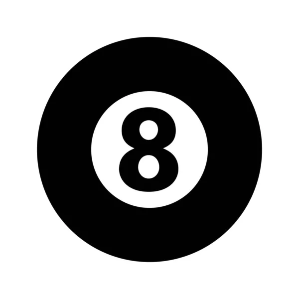 Minimalistic Vector Illustration Billiard Ball Icon — Vetor de Stock