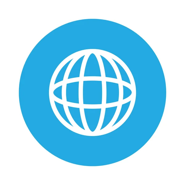 Ícone Ilustração Vetorial Rede Mundial —  Vetores de Stock