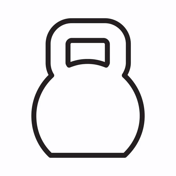 Minimalistic Vector Illustration Dumbbell Icon — Vettoriale Stock