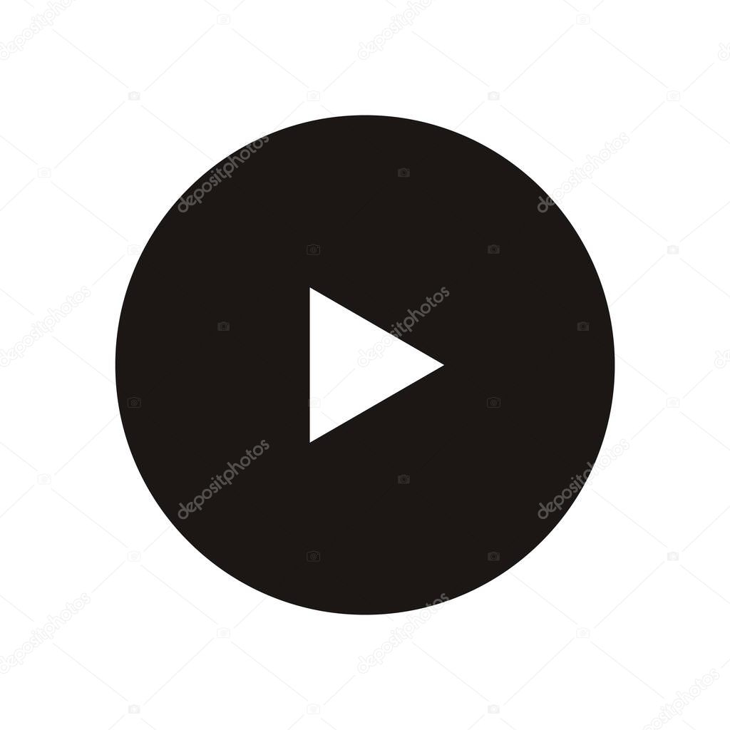 vector illustration icon of play button 