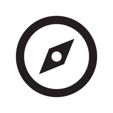 pusula, vektör düz simge tasarımı