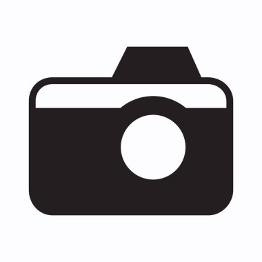 Kamera simgesi beyaz arkaplanda izole edildi