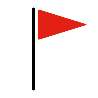 minimalist vektör illüstrasyonu, bayrak simgesi
