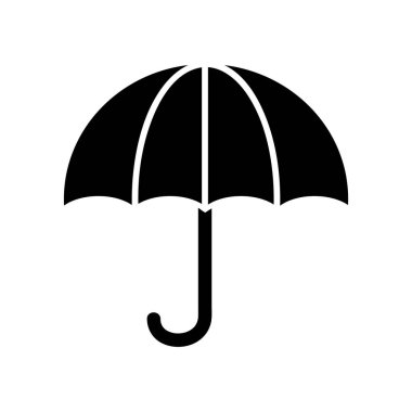şemsiye simgesi, düz vektör çizim tasarımı
